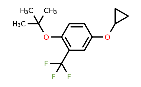 CAS 1243454-73-0 | 1-Tert-butoxy-4-cyclopropoxy-2-(trifluoromethyl)benzene