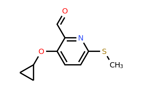 CAS 1243454-82-1 | 3-Cyclopropoxy-6-(methylsulfanyl)pyridine-2-carbaldehyde