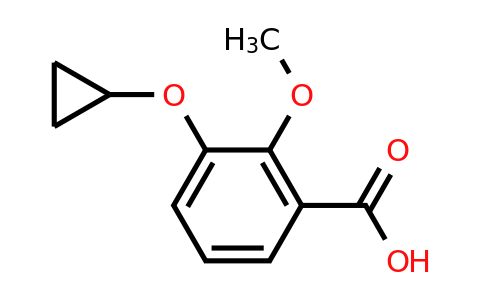 CAS 1243454-95-6 | 3-Cyclopropoxy-2-methoxybenzoic acid