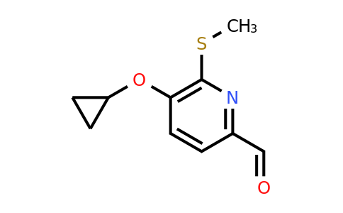 CAS 1243455-47-1 | 5-Cyclopropoxy-6-(methylsulfanyl)pyridine-2-carbaldehyde