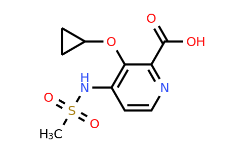 CAS 1243455-80-2 | 3-Cyclopropoxy-4-(methylsulfonamido)picolinic acid