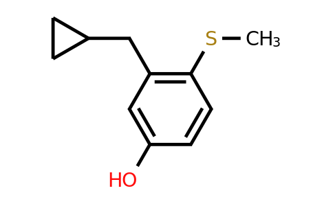 CAS 1243456-42-9 | 3-(Cyclopropylmethyl)-4-(methylsulfanyl)phenol