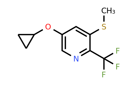 CAS 1243458-92-5 | 5-Cyclopropoxy-3-(methylthio)-2-(trifluoromethyl)pyridine