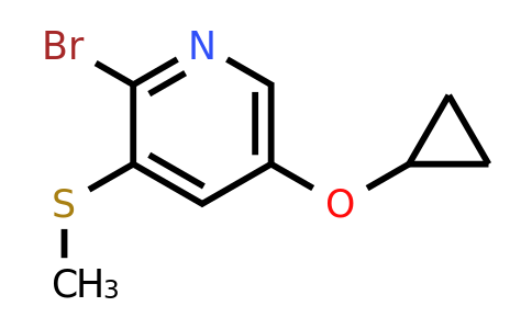 CAS 1243458-98-1 | 2-Bromo-5-cyclopropoxy-3-(methylsulfanyl)pyridine