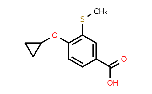 CAS 1243459-33-7 | 4-Cyclopropoxy-3-(methylthio)benzoic acid