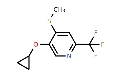 CAS 1243459-40-6 | 5-Cyclopropoxy-4-(methylthio)-2-(trifluoromethyl)pyridine