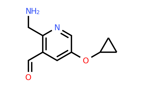 CAS 1243459-64-4 | 2-(Aminomethyl)-5-cyclopropoxynicotinaldehyde