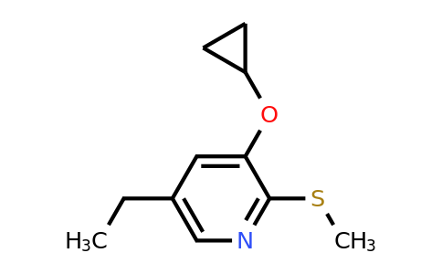 CAS 1243461-16-6 | 3-Cyclopropoxy-5-ethyl-2-(methylsulfanyl)pyridine