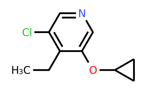 CAS 1243461-23-5 | 3-Chloro-5-cyclopropoxy-4-ethylpyridine