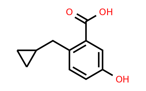 CAS 1243462-76-1 | 2-(Cyclopropylmethyl)-5-hydroxybenzoic acid
