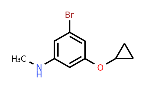 CAS 1243463-54-8 | 3-Bromo-5-cyclopropoxy-N-methylaniline