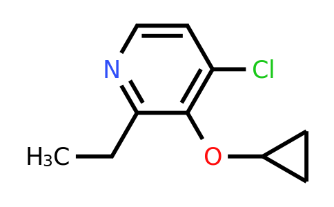 CAS 1243463-78-6 | 4-Chloro-3-cyclopropoxy-2-ethylpyridine