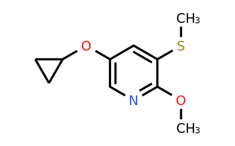 CAS 1243465-74-8 | 5-Cyclopropoxy-2-methoxy-3-(methylsulfanyl)pyridine