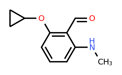 CAS 1243466-12-7 | 2-Cyclopropoxy-6-(methylamino)benzaldehyde
