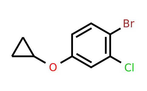 CAS 1243466-44-5 | 1-Bromo-2-chloro-4-cyclopropoxybenzene