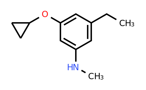 CAS 1243466-47-8 | 3-Cyclopropoxy-5-ethyl-N-methylaniline