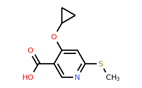 CAS 1243466-62-7 | 4-Cyclopropoxy-6-(methylthio)nicotinic acid