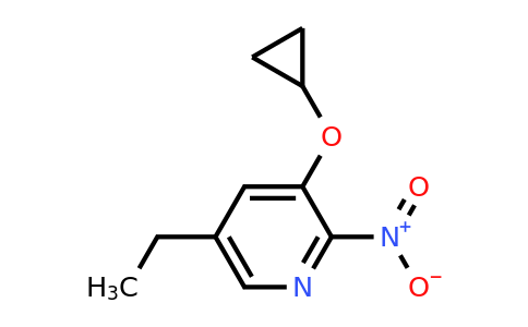 CAS 1243466-74-1 | 3-Cyclopropoxy-5-ethyl-2-nitropyridine