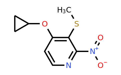 CAS 1243466-82-1 | 4-Cyclopropoxy-3-(methylthio)-2-nitropyridine