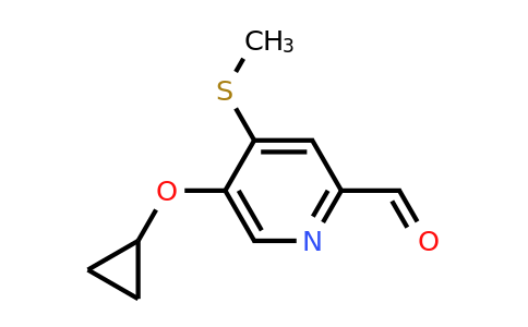 CAS 1243466-96-7 | 5-Cyclopropoxy-4-(methylsulfanyl)pyridine-2-carbaldehyde