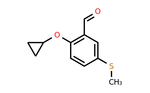 CAS 1243467-17-5 | 2-Cyclopropoxy-5-(methylsulfanyl)benzaldehyde