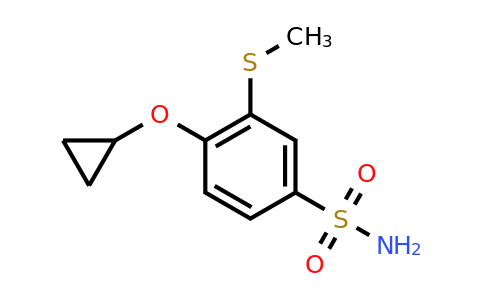 CAS 1243467-37-9 | 4-Cyclopropoxy-3-(methylthio)benzenesulfonamide