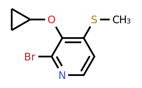 CAS 1243467-51-7 | 2-Bromo-3-cyclopropoxy-4-(methylsulfanyl)pyridine