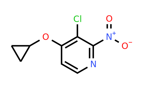 CAS 1243467-54-0 | 3-Chloro-4-cyclopropoxy-2-nitropyridine