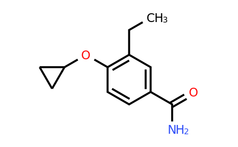 CAS 1243467-65-3 | 4-Cyclopropoxy-3-ethylbenzamide