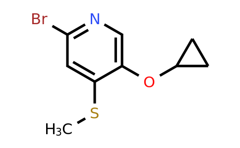 CAS 1243467-73-3 | 2-Bromo-5-cyclopropoxy-4-(methylsulfanyl)pyridine