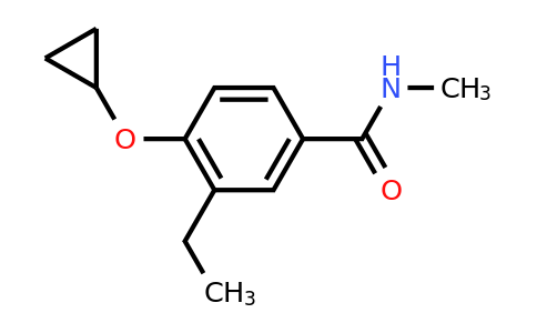 CAS 1243467-76-6 | 4-Cyclopropoxy-3-ethyl-N-methylbenzamide