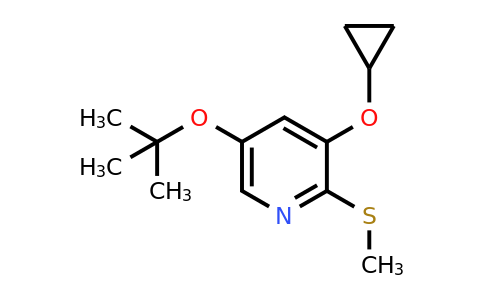 CAS 1243468-19-0 | 5-Tert-butoxy-3-cyclopropoxy-2-(methylthio)pyridine
