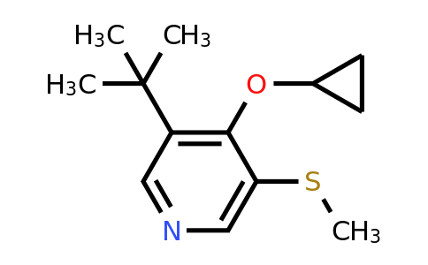 CAS 1243468-26-9 | 3-Tert-butyl-4-cyclopropoxy-5-(methylthio)pyridine