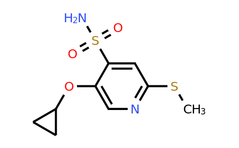 CAS 1243468-32-7 | 5-Cyclopropoxy-2-(methylthio)pyridine-4-sulfonamide