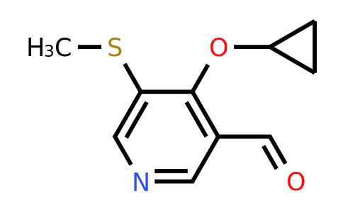 CAS 1243468-35-0 | 4-Cyclopropoxy-5-(methylsulfanyl)pyridine-3-carbaldehyde