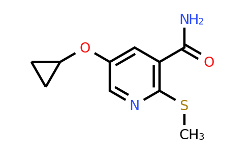 CAS 1243468-52-1 | 5-Cyclopropoxy-2-(methylthio)nicotinamide