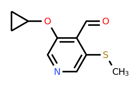 CAS 1243468-61-2 | 3-Cyclopropoxy-5-(methylsulfanyl)pyridine-4-carbaldehyde