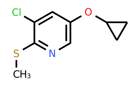 CAS 1243468-65-6 | 3-Chloro-5-cyclopropoxy-2-(methylsulfanyl)pyridine