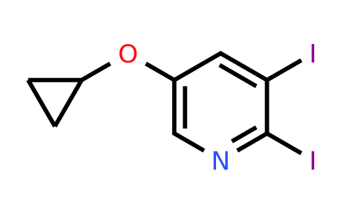 CAS 1243470-03-2 | 5-Cyclopropoxy-2,3-diiodopyridine