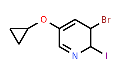 CAS 1243471-30-8 | 3-Bromo-5-cyclopropoxy-2-iodo-2,3-dihydropyridine