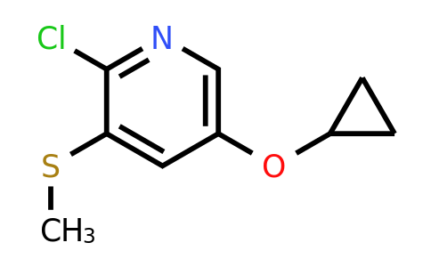 CAS 1243472-25-4 | 2-Chloro-5-cyclopropoxy-3-(methylsulfanyl)pyridine
