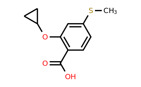 CAS 1243472-45-8 | 2-Cyclopropoxy-4-(methylthio)benzoic acid