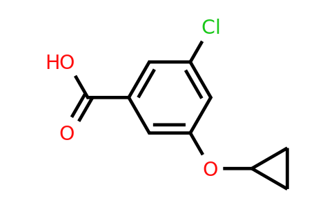 CAS 1243473-10-0 | 3-Chloro-5-cyclopropoxybenzoic acid