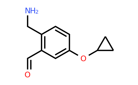 CAS 1243473-32-6 | 2-(Aminomethyl)-5-cyclopropoxybenzaldehyde