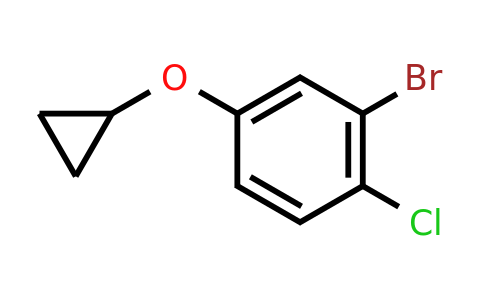 CAS 1243473-69-9 | 2-Bromo-1-chloro-4-cyclopropoxybenzene