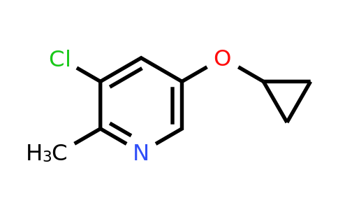 CAS 1243473-87-1 | 3-Chloro-5-cyclopropoxy-2-methylpyridine