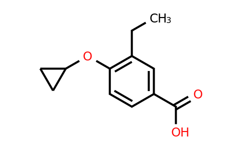 CAS 1243474-52-3 | 4-Cyclopropoxy-3-ethylbenzoic acid