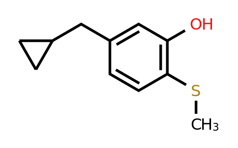 CAS 1243474-75-0 | 5-(Cyclopropylmethyl)-2-(methylsulfanyl)phenol