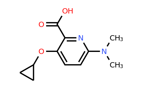 CAS 1243476-46-1 | 3-Cyclopropoxy-6-(dimethylamino)picolinic acid