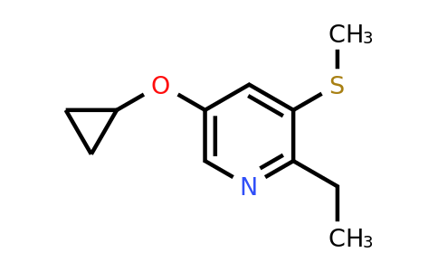 CAS 1243476-95-0 | 5-Cyclopropoxy-2-ethyl-3-(methylsulfanyl)pyridine